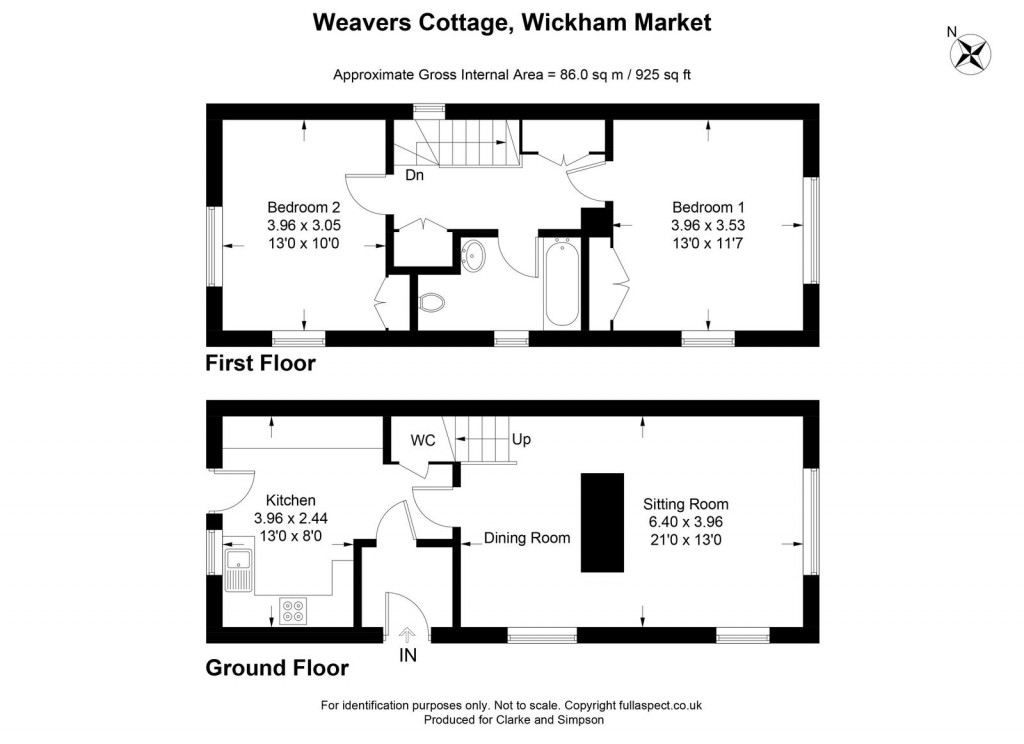 Floorplans For Wickham Market, Nr Woodbridge, Suffolk 