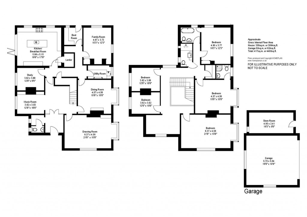 Floorplans For Sway Road, Lymington, SO41