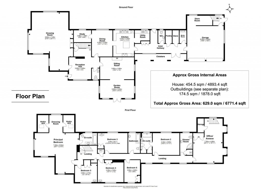 Floorplans For Sandy Down, Boldre, Lymington, SO41