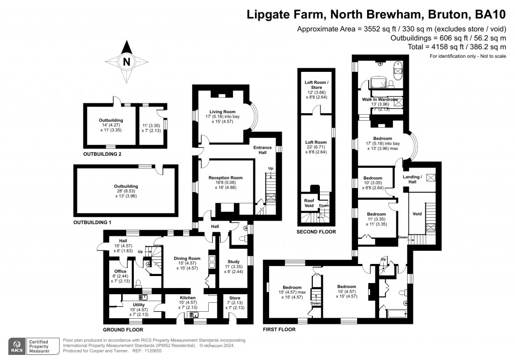 Floorplans For North Brewham, Bruton, Somerset