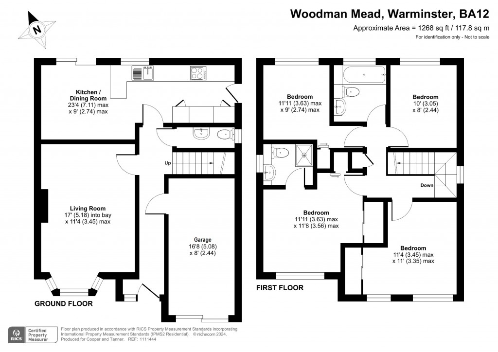 Floorplans For Woodman Mead, Warminster, Wiltshire