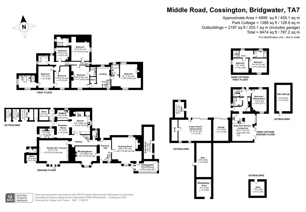 Floorplans For Middle Road, Cossington, Somerset
