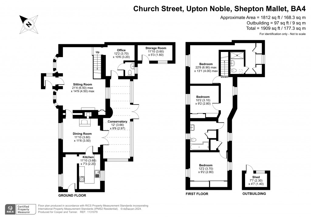 Floorplans For Church Street, Upton Noble, Somerset