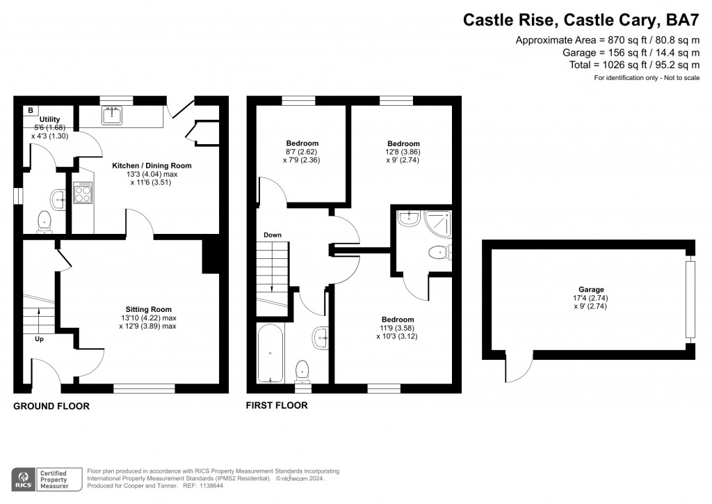 Floorplans For Castle Rise, Castle Cary, Somerset