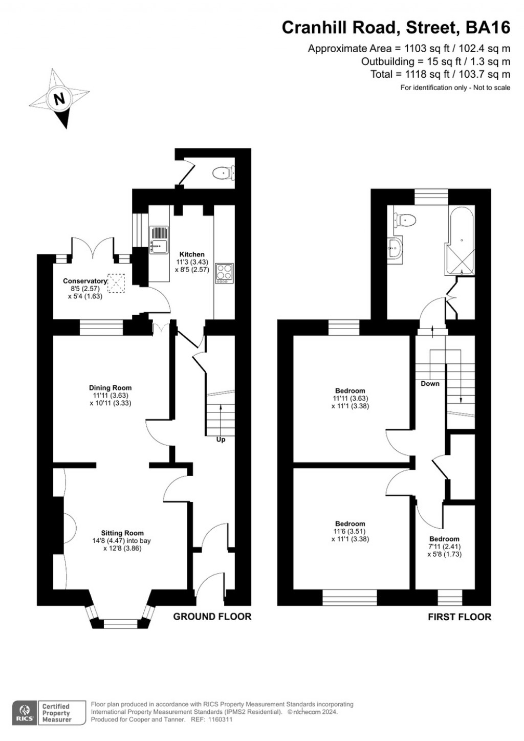 Floorplans For Cranhill Road, Street, Somerset