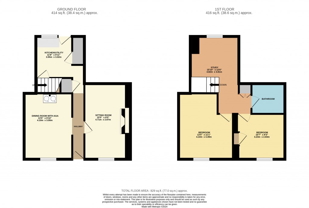 Floorplans For Church Street, Mark, Somerset