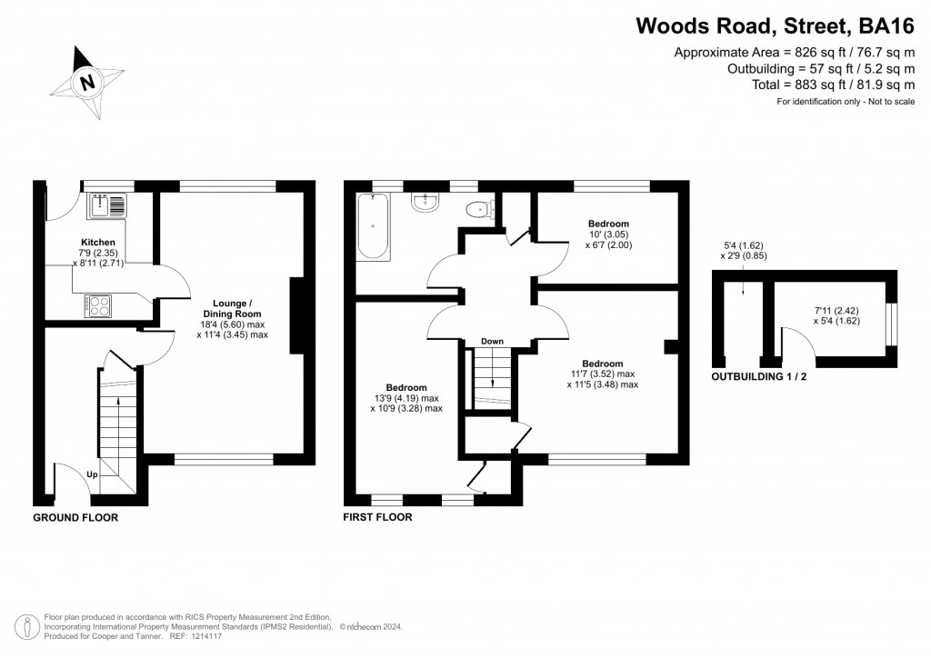 Floorplans For Woods Road, Street, Somerset