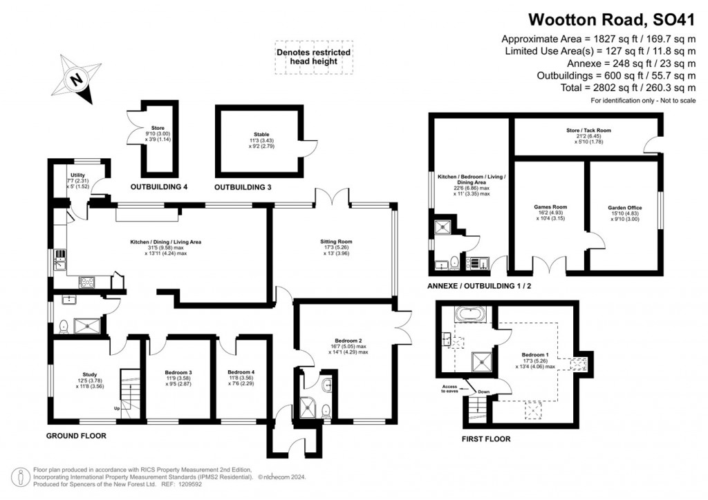 Floorplans For Wootton Road, Tiptoe, Lymington, SO41