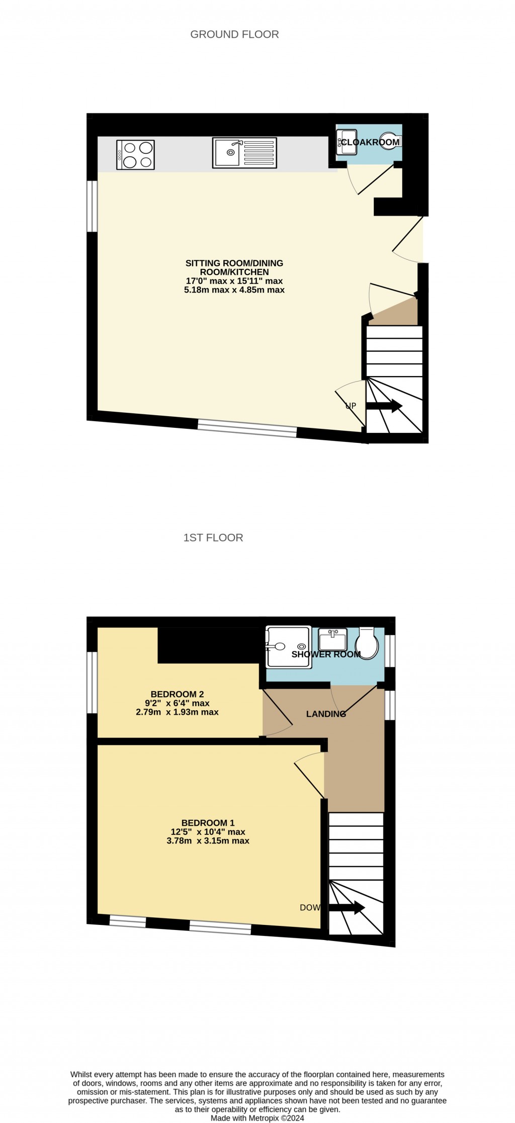 Floorplans For Board Cross, Shepton Mallet, Somerset