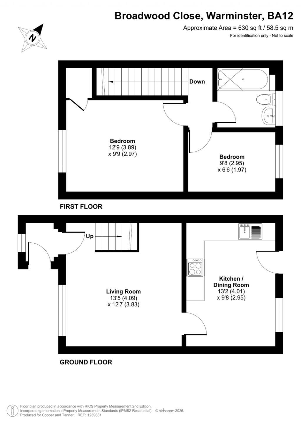 Floorplans For Broadwood Close, Warminster, Wiltshire