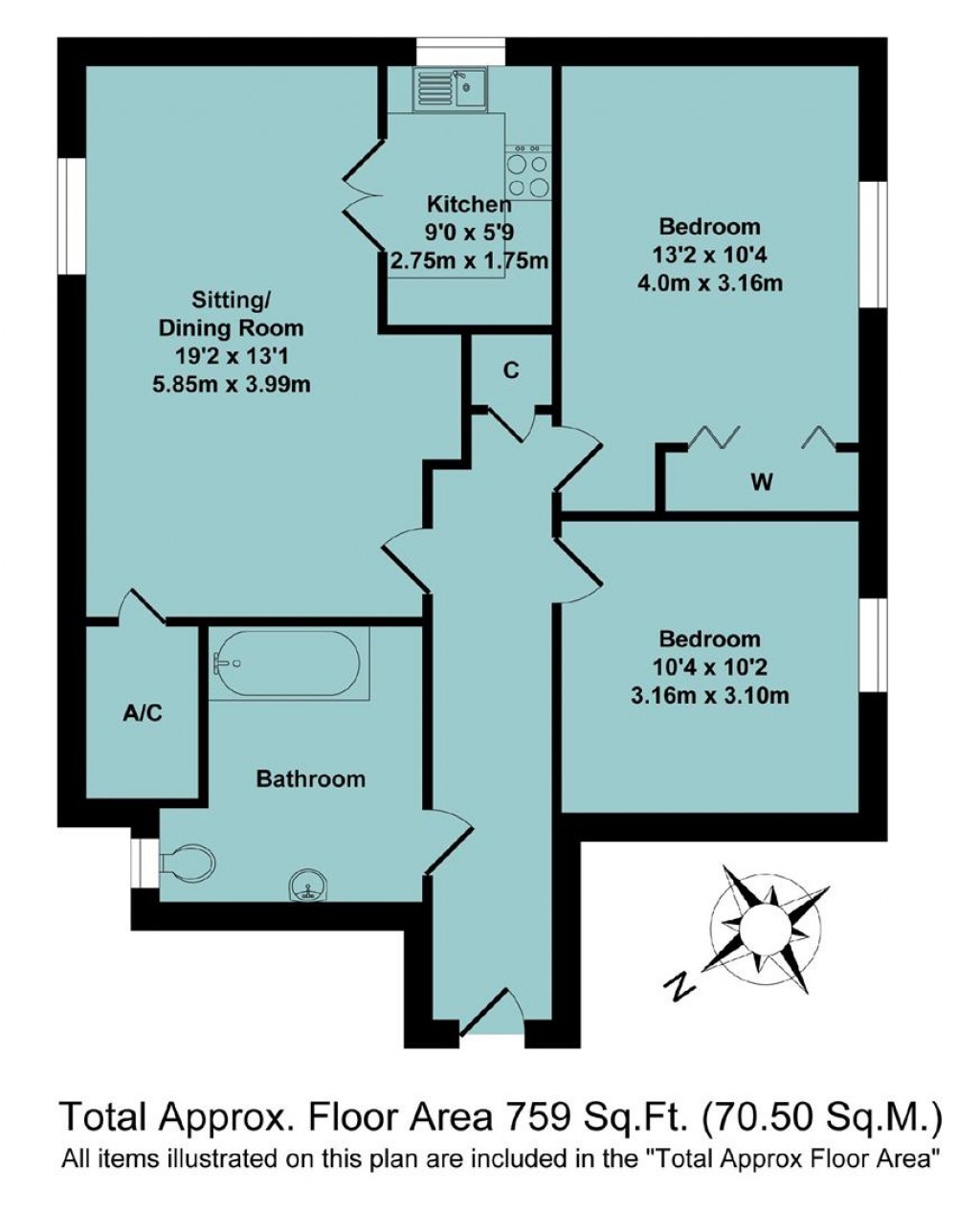 Floorplans For Spencer Court, Britannia Road, Banbury