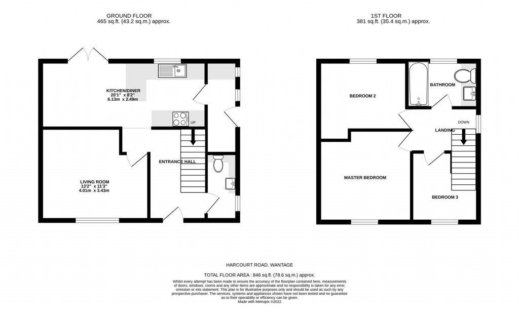 Floorplans For Harcourt Road, Wantage OX12 7DQ