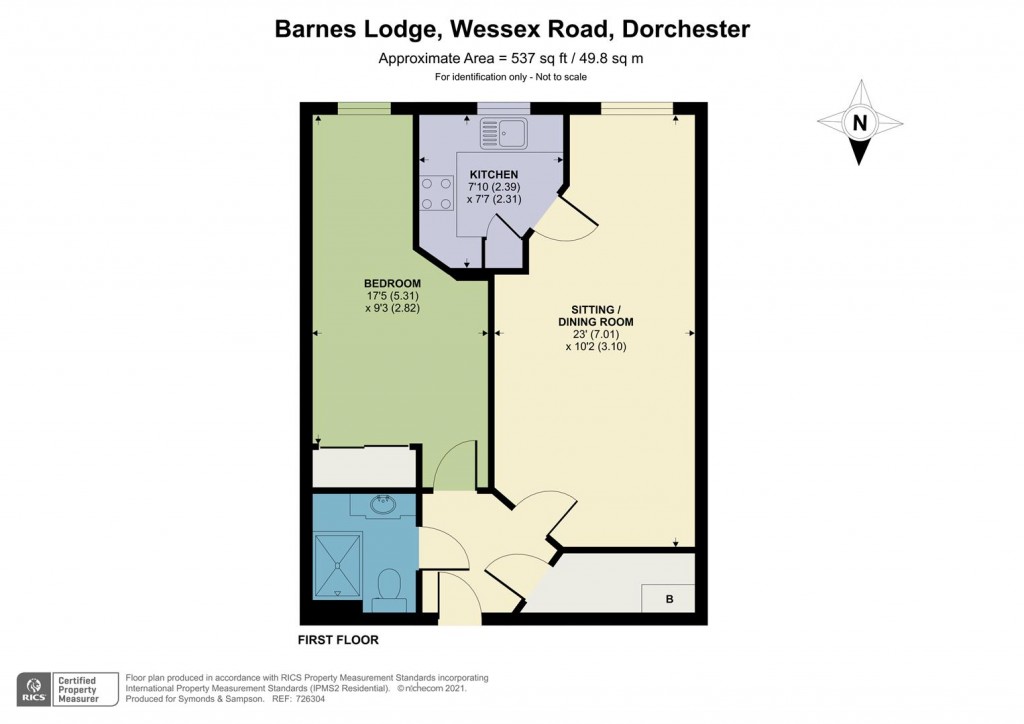 Floorplans For Barnes Lodge, Wessex Road, Dorchester