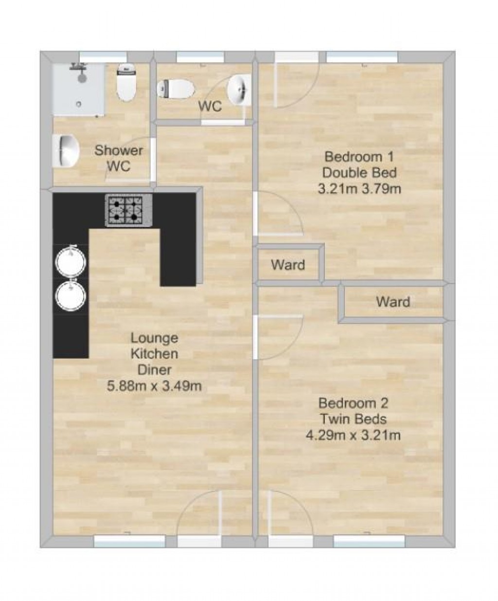 Floorplans For Yarmouth, Isle of Wight