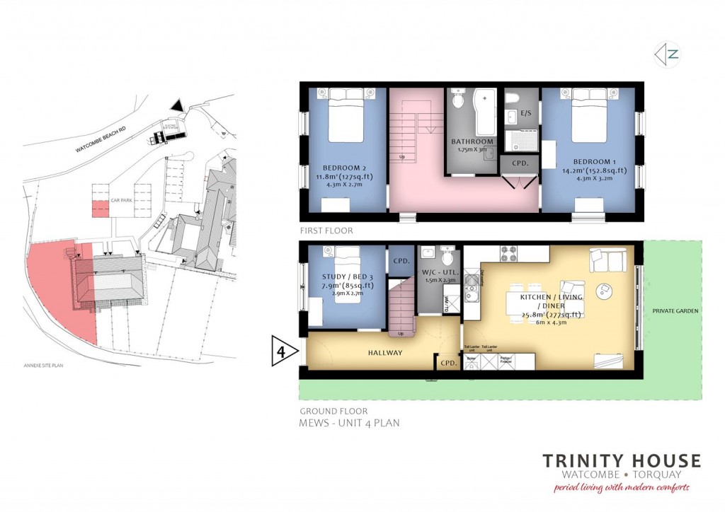 Floorplans For Watcombe Beach Road, Torquay