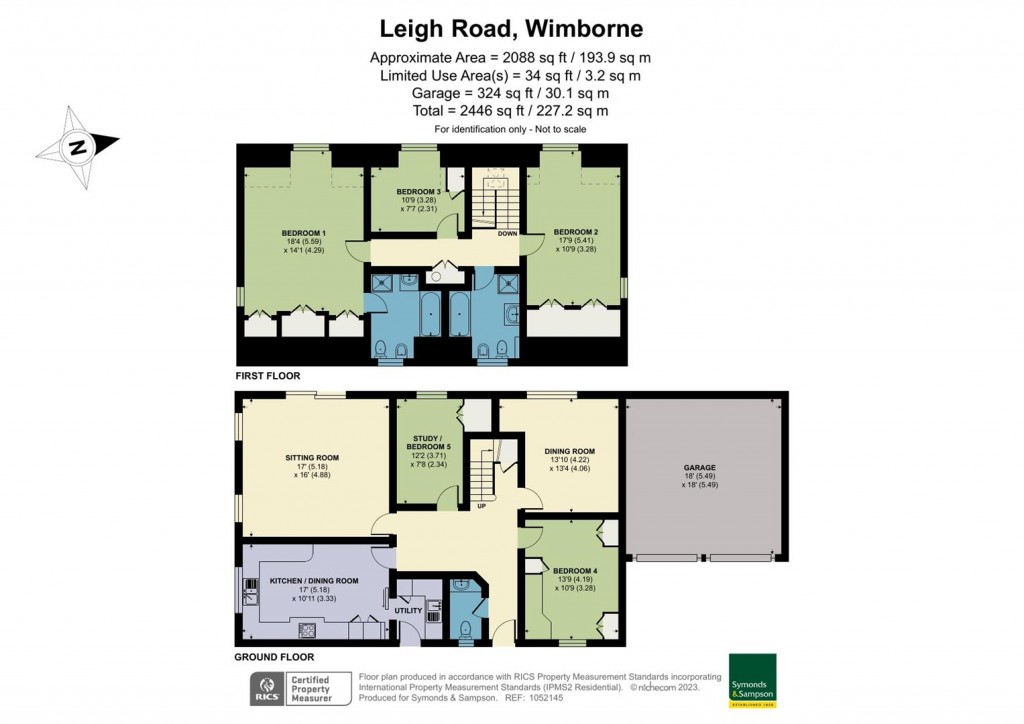 Floorplans For Leigh Road, Wimborne