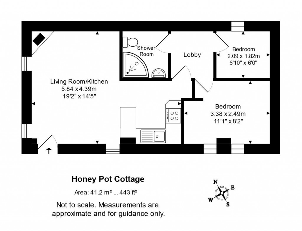 Floorplans For Honeypot Cottage, Berehayes Farm, Whitchurch Canonicorum