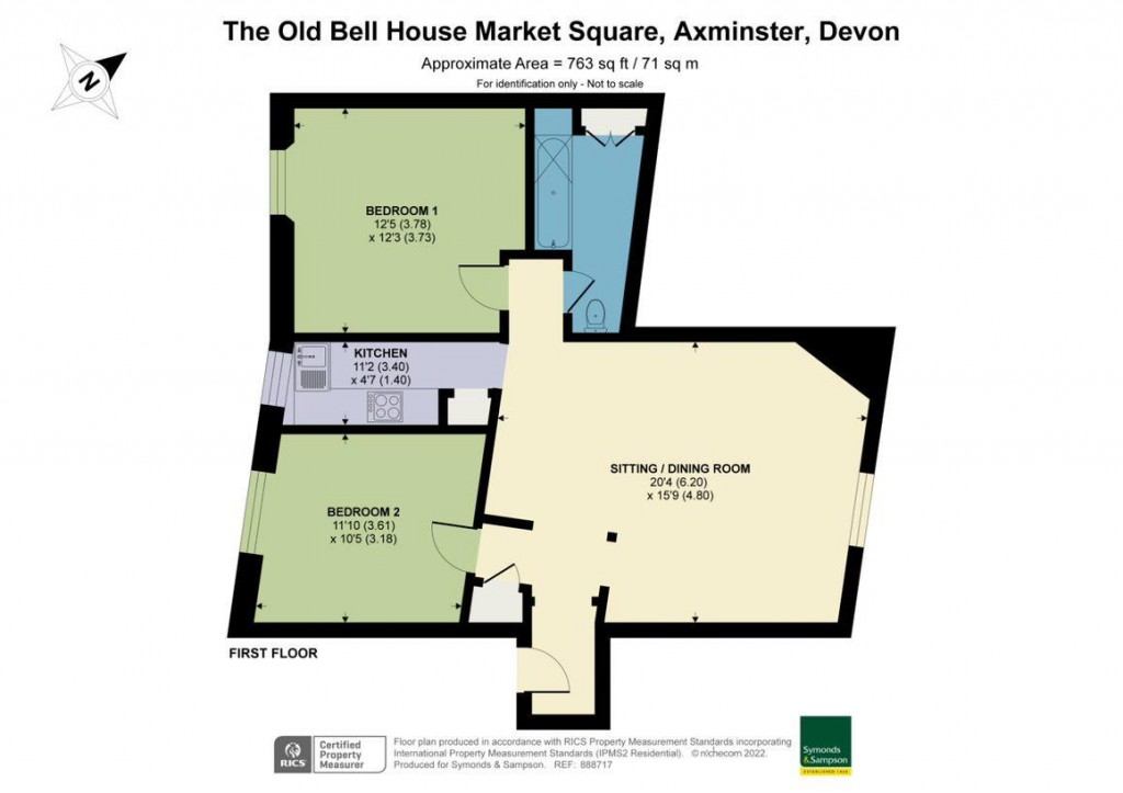 Floorplans For Market Square, Axminster, Devon