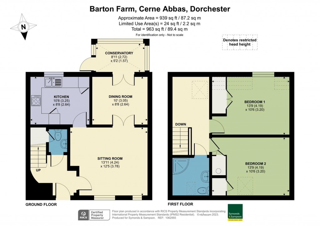 Floorplans For Barton Farm, Cerne Abbas, Dorchester