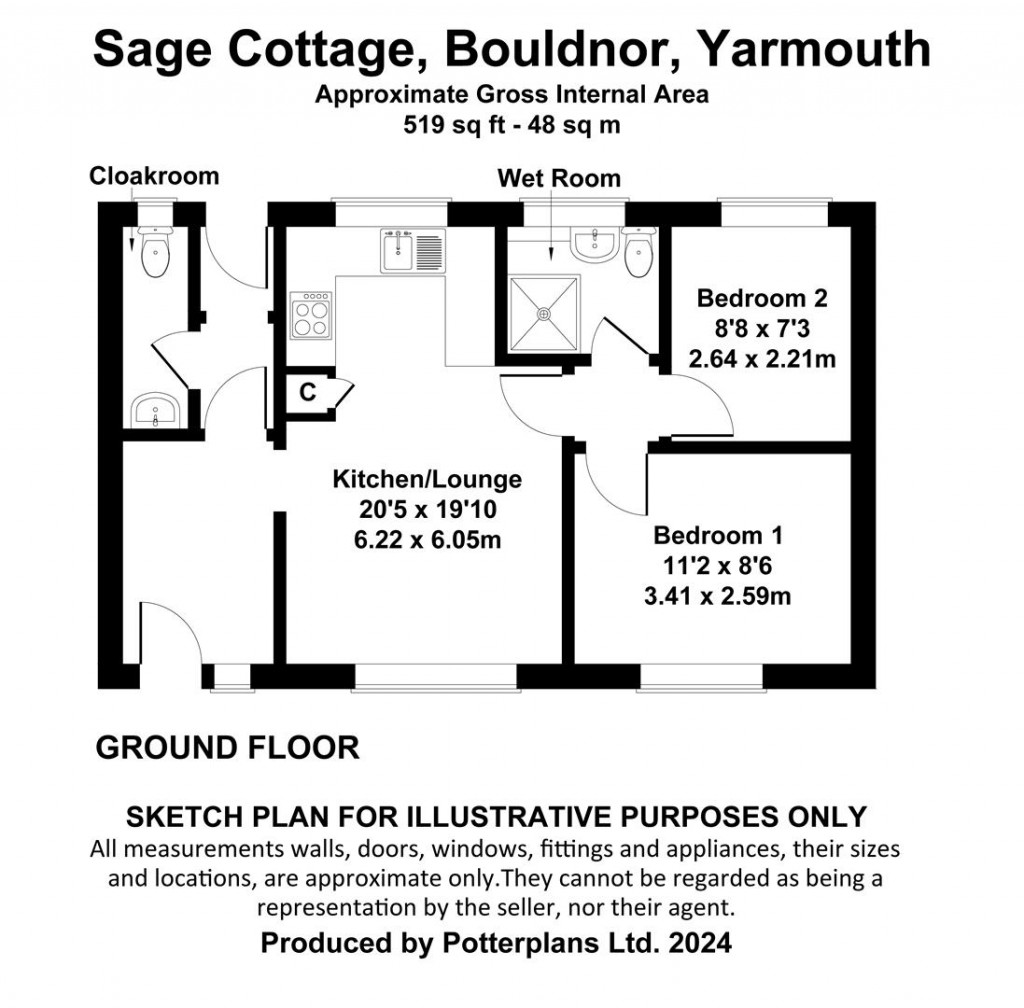 Floorplans For Yarmouth, Isle of Wight