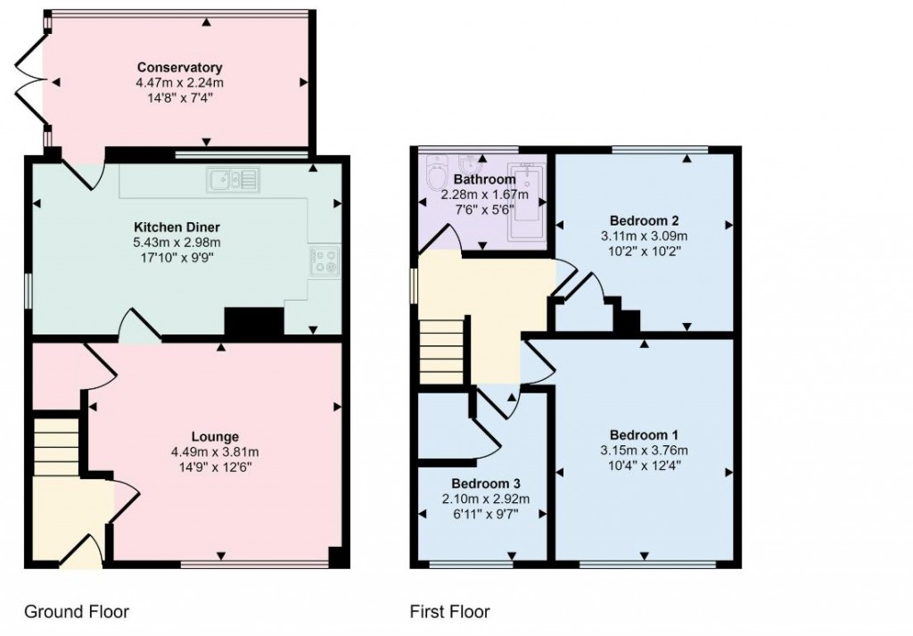 Floorplans For Alexandra Road, Bridport