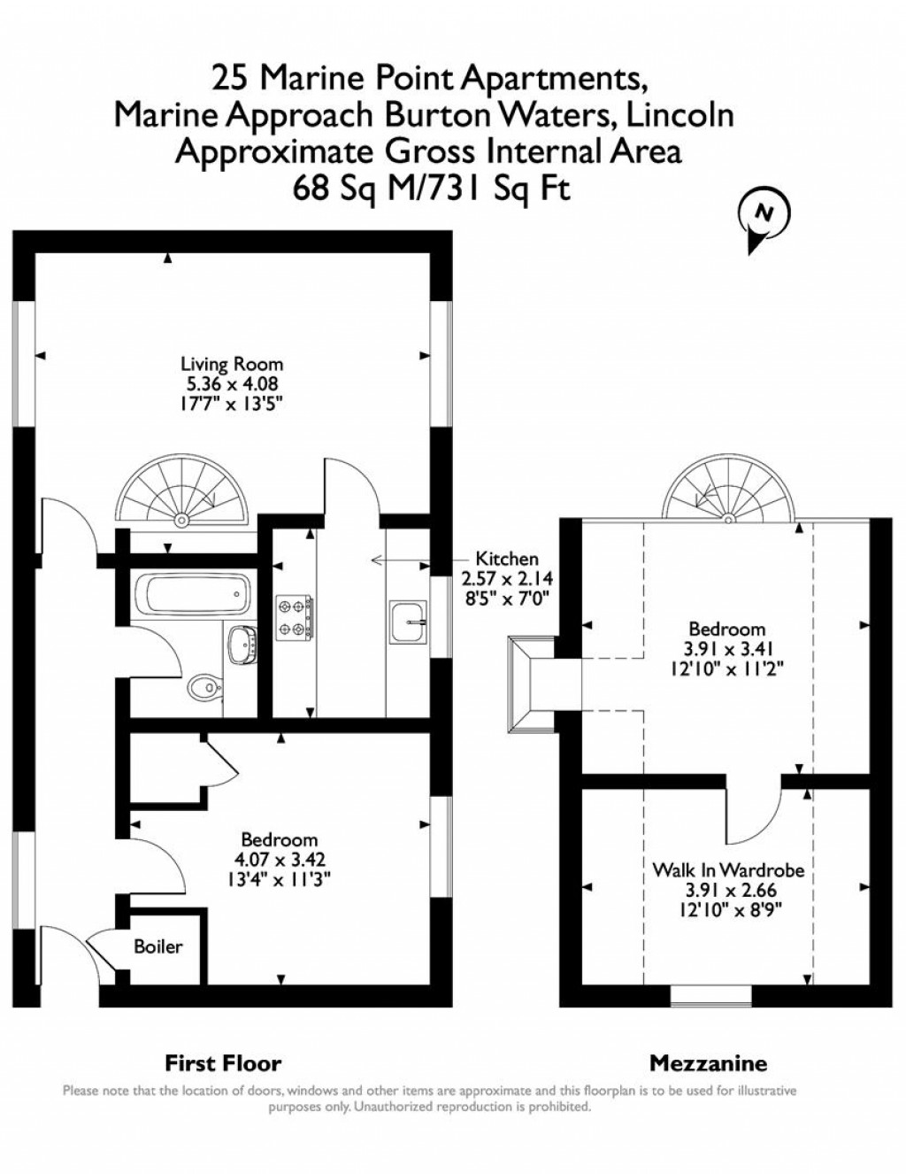 Floorplans For Marine Approach, Burton Waters, Lincoln