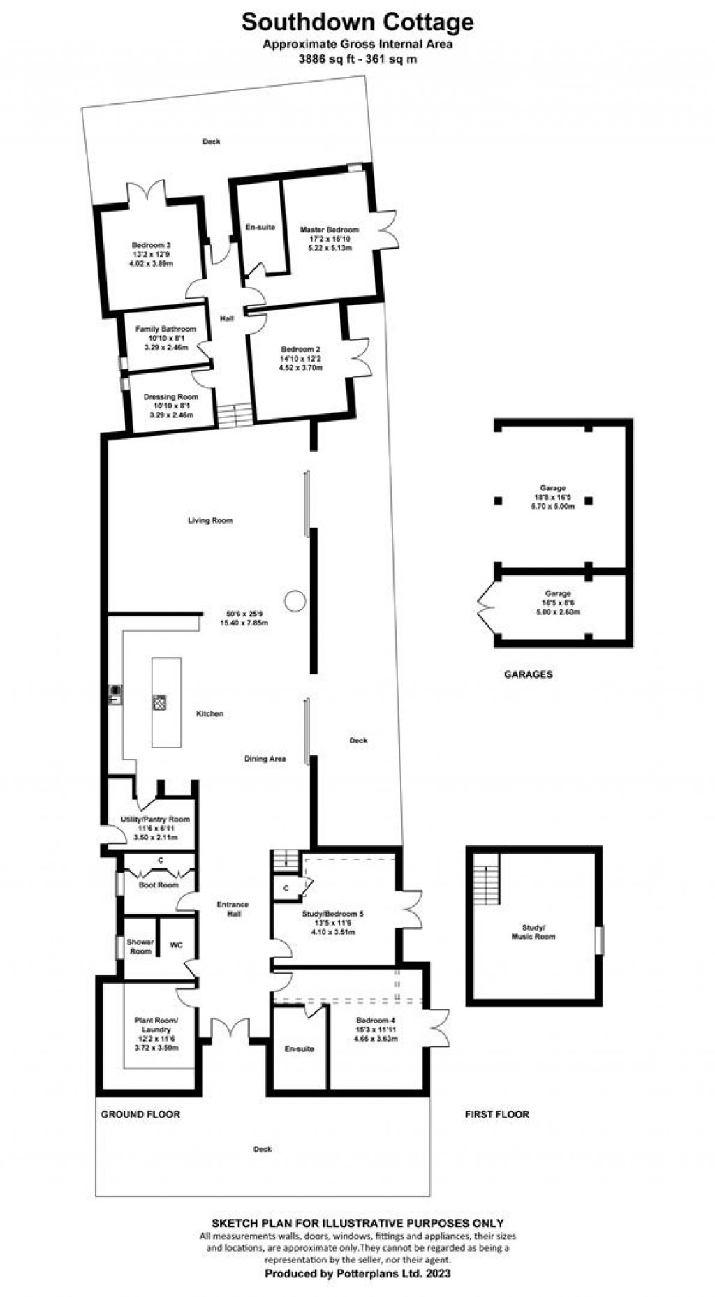Floorplans For Chale, Isle of Wight