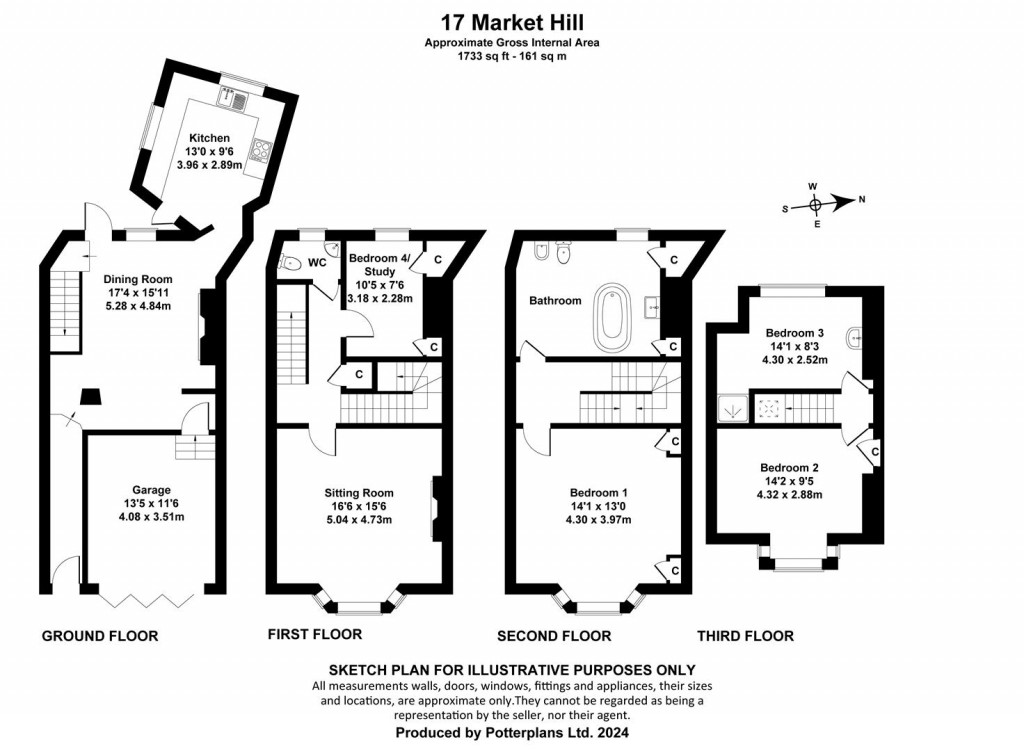 Floorplans For Old Town, Cowes, Isle of Wight