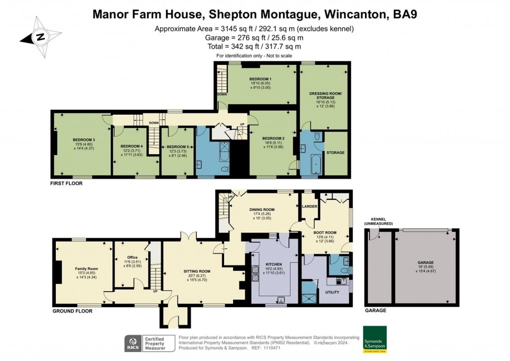 Floorplans For Shepton Montague, Wincanton
