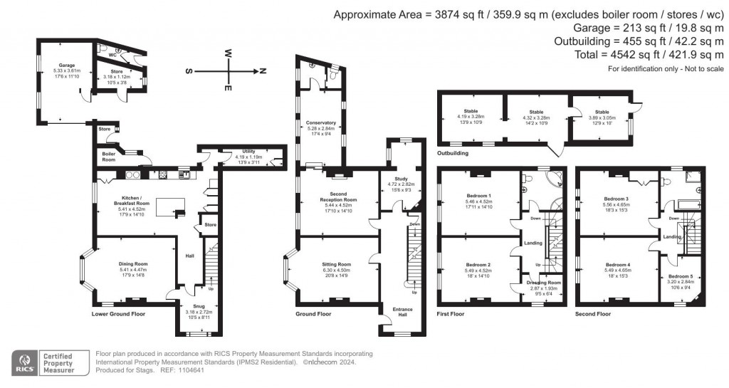 Floorplans For Sparacre House, Coneygar Hill, Bridport