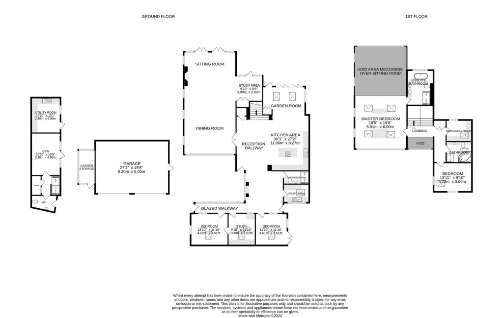 Floorplans For The Oak House, Arnesby, Leicestershire