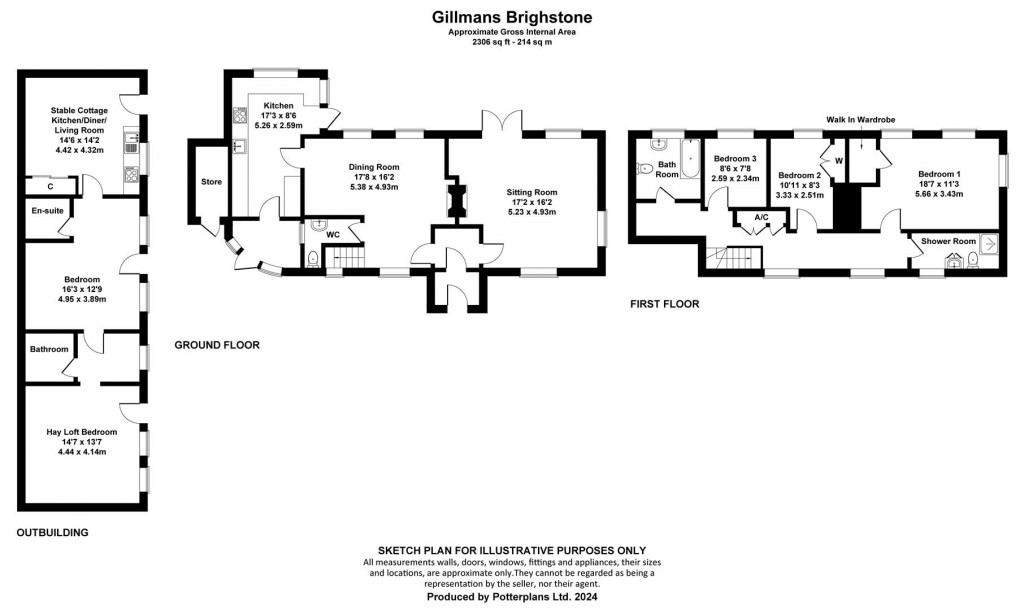 Floorplans For Brighstone, Isle of Wight