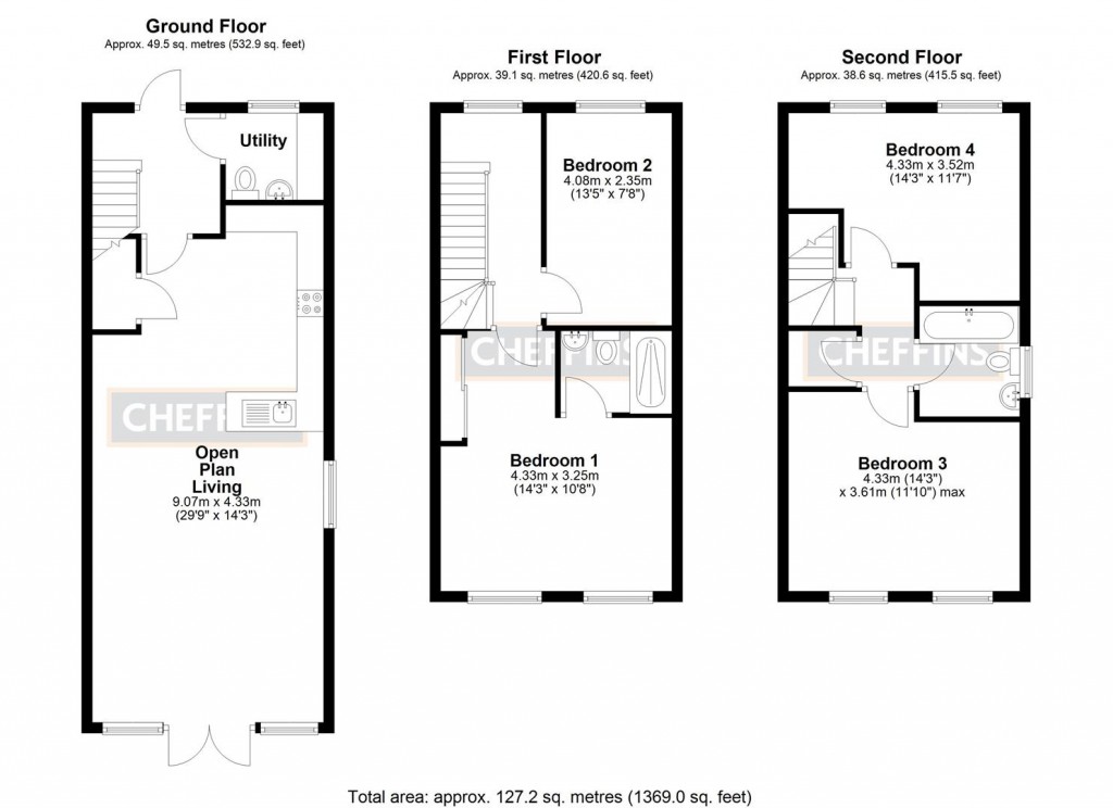 Floorplans For Valerian Gardens, Soham, Ely