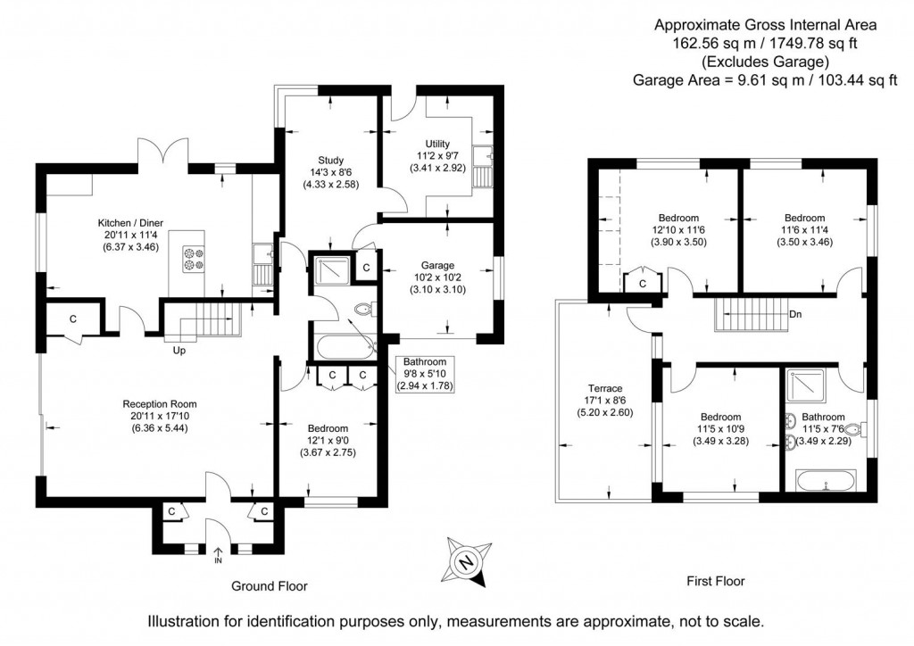 Floorplans For Pump Hill, Brent Pelham, Buntingford