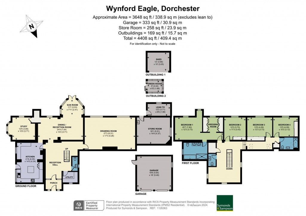 Floorplans For Wynford House, Wynford Eagle, Dorchester
