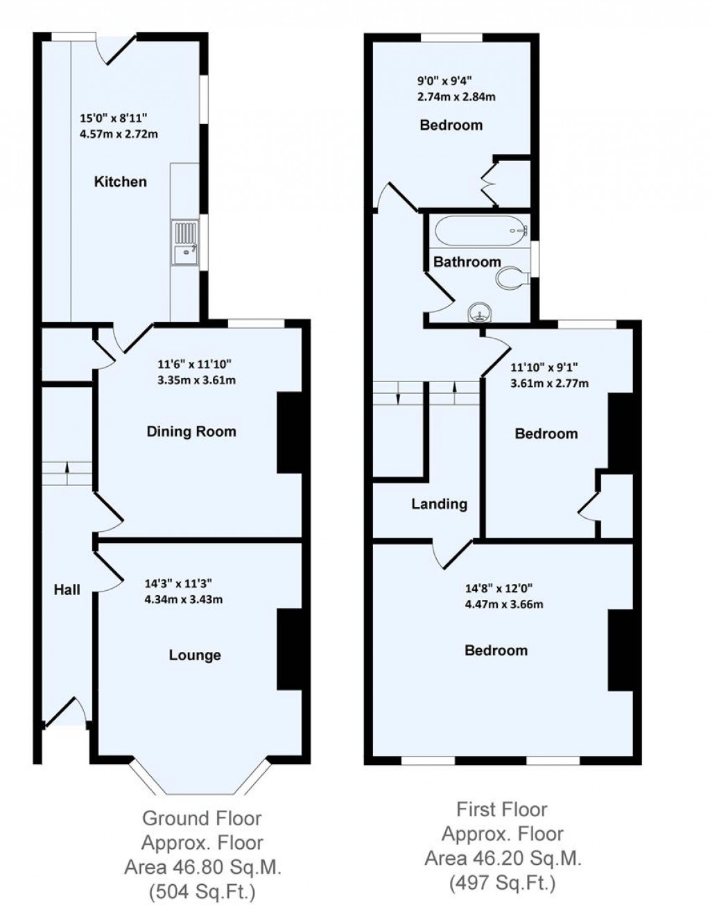 Floorplans For Percy Road, Woodford Halse, Daventry