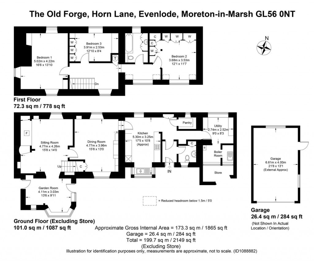 Floorplans For Evenlode, Gloucestershire