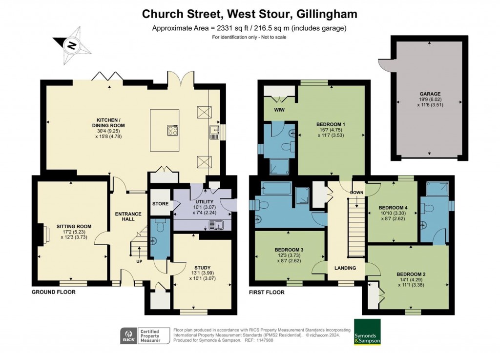 Floorplans For Foxgloves, The Lynch, Church Street, West Stour