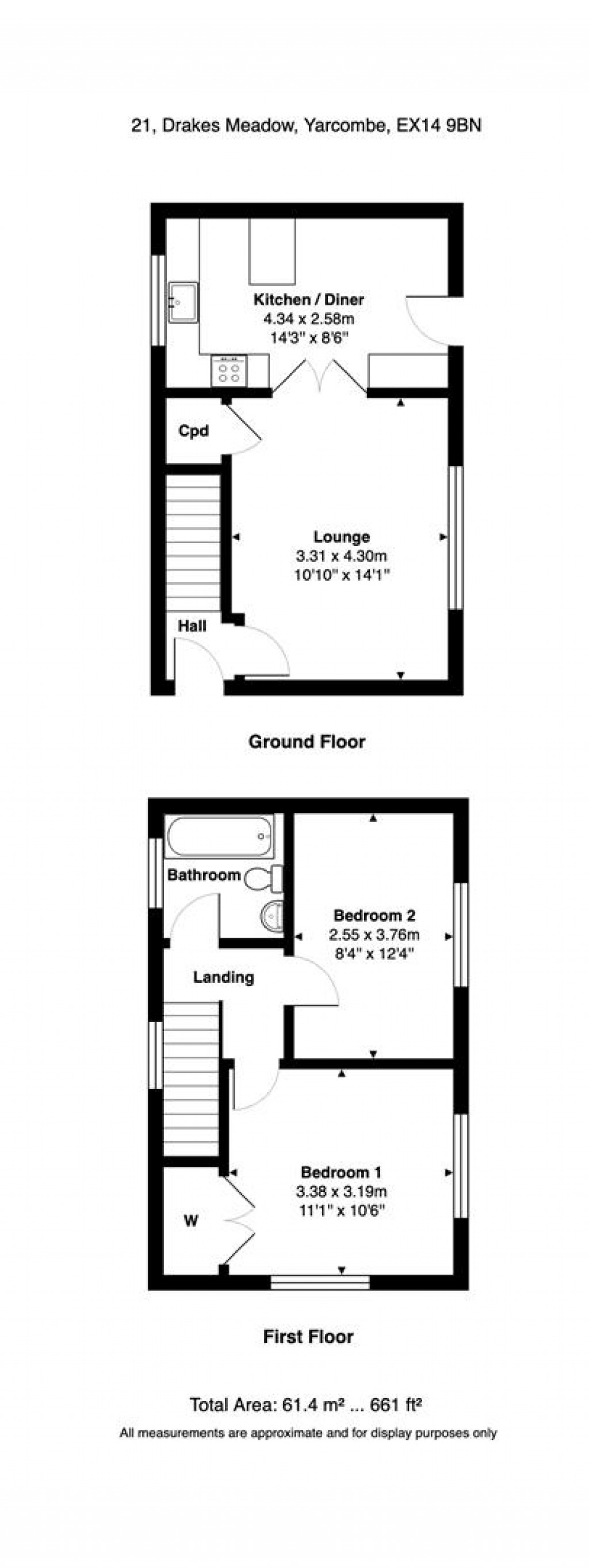 Floorplans For Drakes Meadow, Yarcombe, Honiton