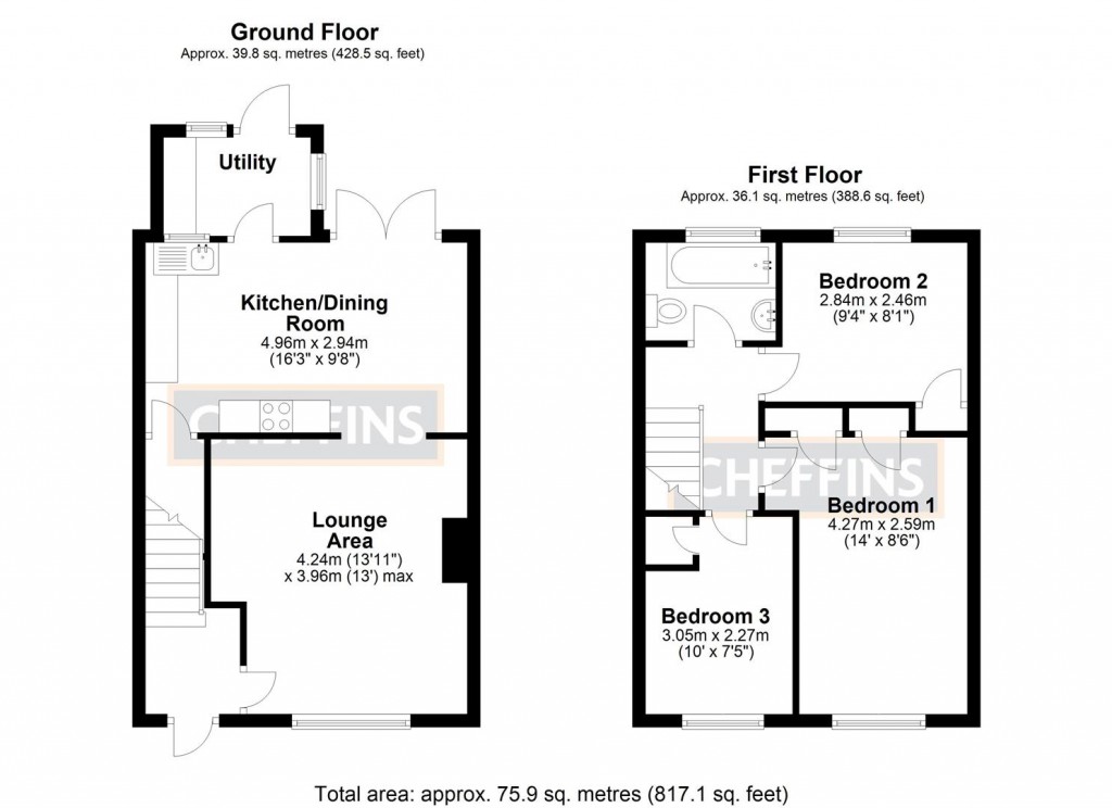 Floorplans For Abbots Way, Ely