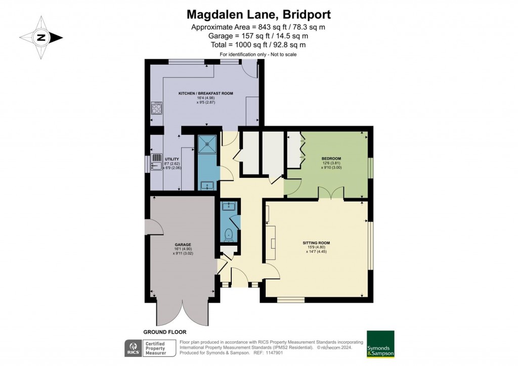 Floorplans For Oak House, Magdalen Lane, Bridport