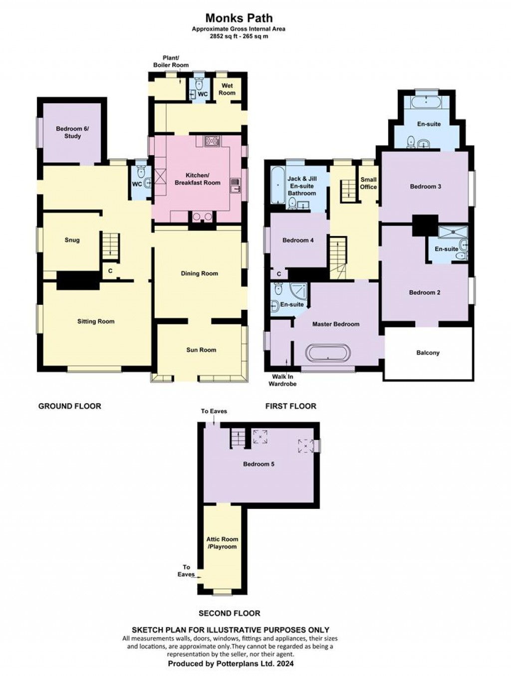 Floorplans For Limerstone, Isle of Wight