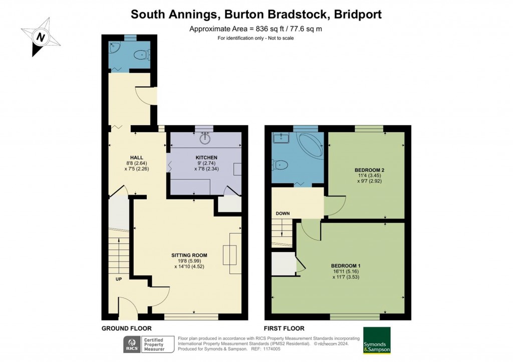 Floorplans For South Annings, Burton Bradstock, Bridport