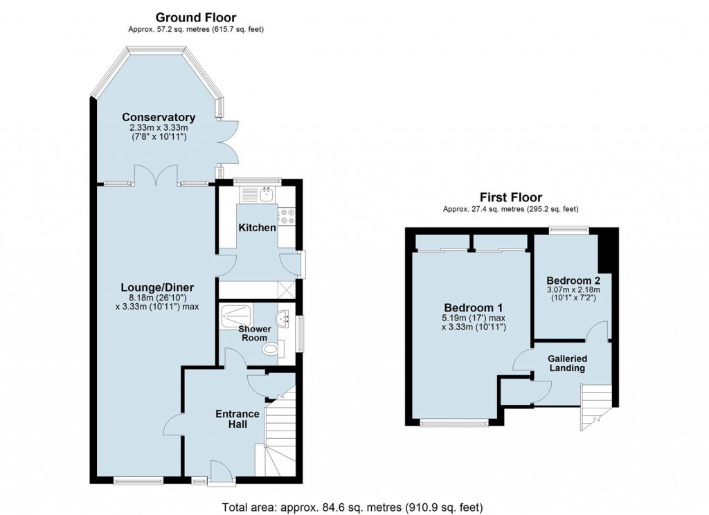 Floorplans For Thirlmere Close, Daventry, NN11