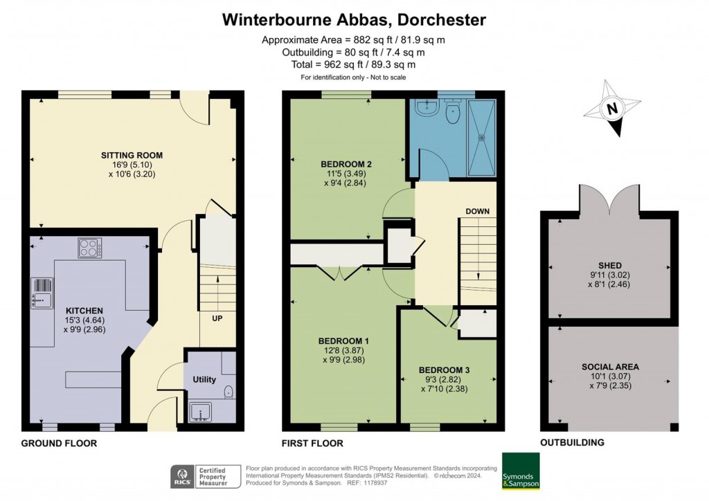 Floorplans For The Paddock, Winterbourne Abbas, Dorchester