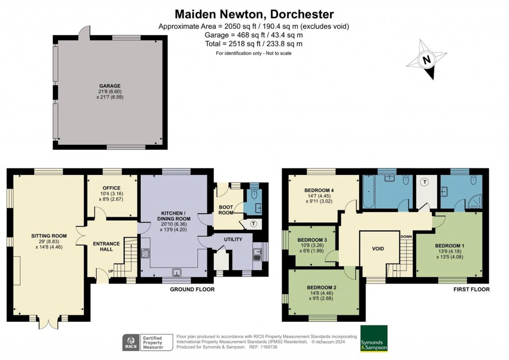 Floorplans For Greenford Farm, Maiden Newton, Dorchester