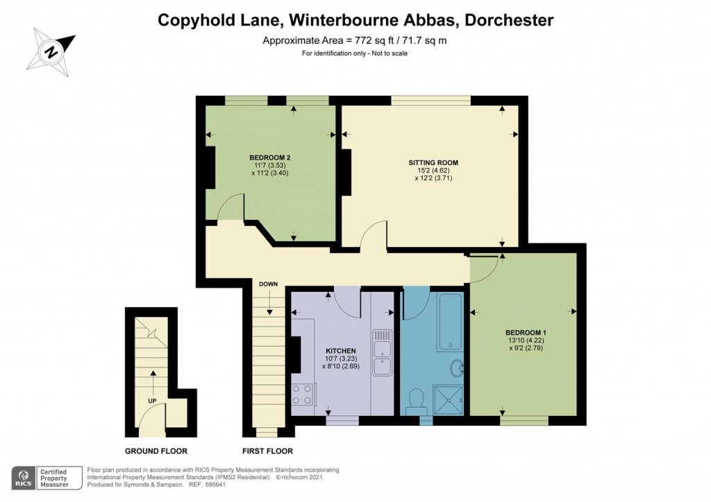 Floorplans For Whitefriars, Copyhold Lane, Winterbourne Abbas