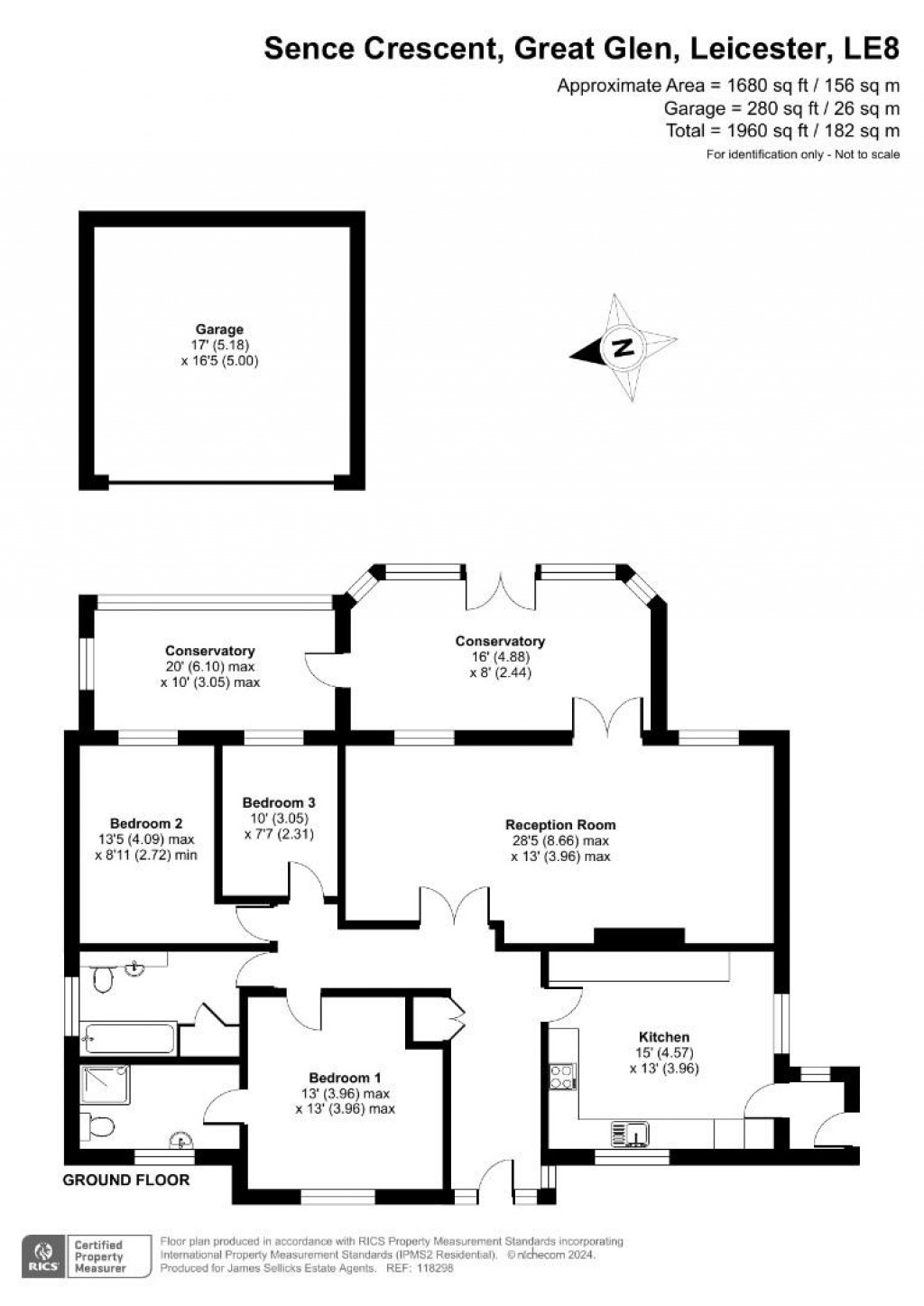 Floorplans For Sence Crescent, Great Glen, Leicestershire