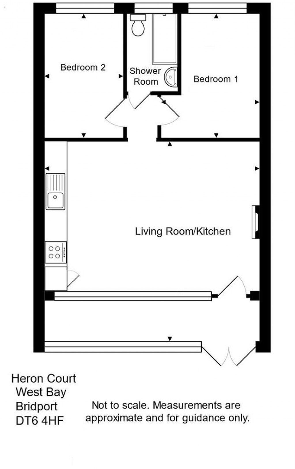 Floorplans For Heron Court, West Bay, Bridport