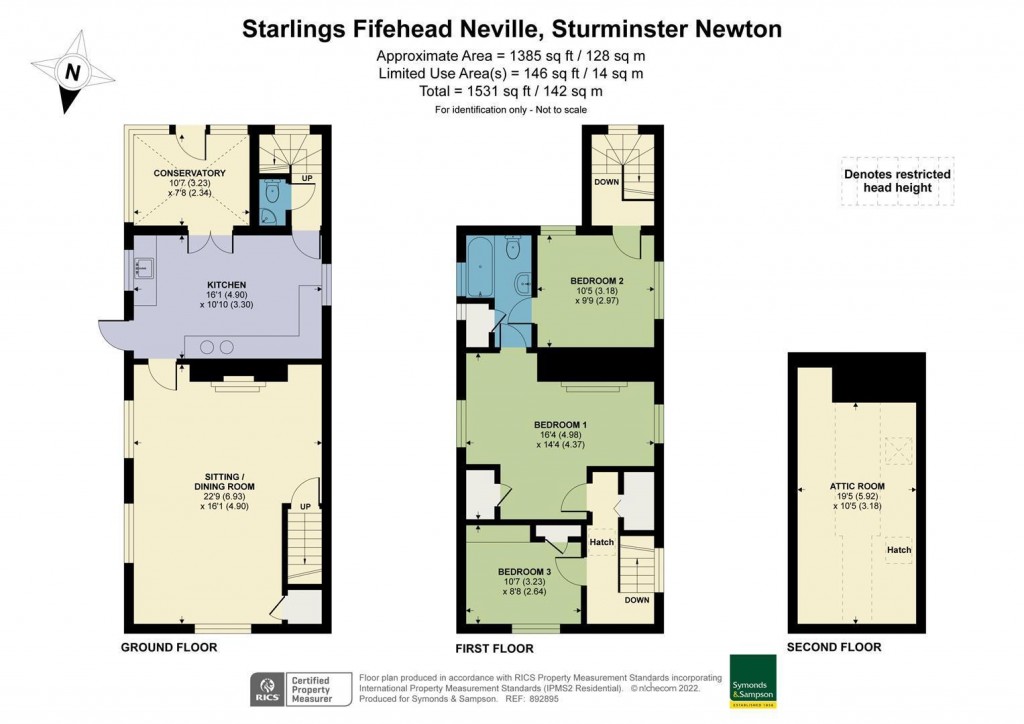 Floorplans For Fifehead Neville, Sturminster Newton